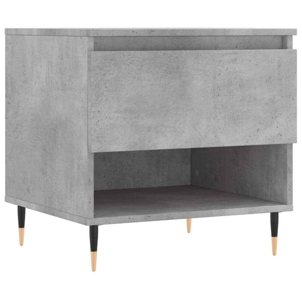 vidaXL Table basse gris béton 50x46x50 cm Aggloméré