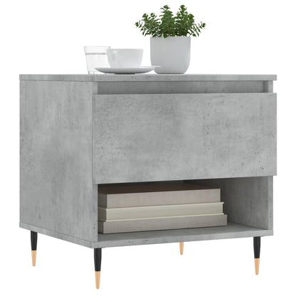 vidaXL Table basse gris béton 50x46x50 cm Aggloméré