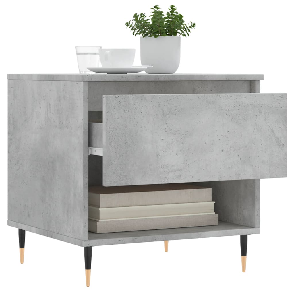 vidaXL Table basse gris béton 50x46x50 cm Aggloméré