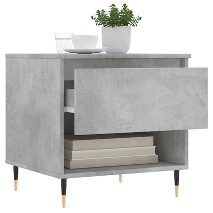 vidaXL Table basse gris béton 50x46x50 cm Aggloméré
