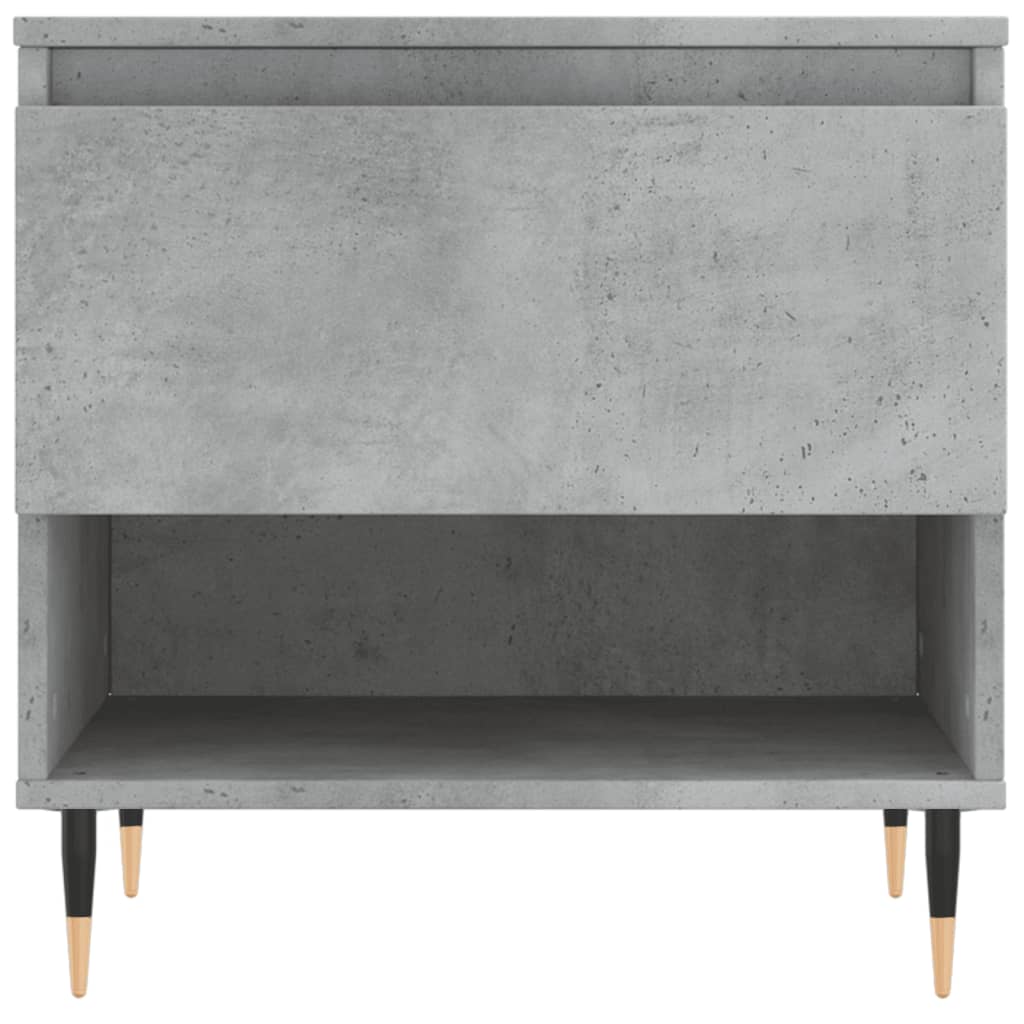 vidaXL Table basse gris béton 50x46x50 cm Aggloméré