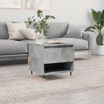vidaXL Table basse gris béton 50x46x50 cm Aggloméré