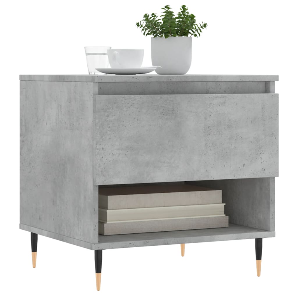 vidaXL Tables basses 2 pcs Gris béton 50x46x50 cm Bois d'ingénierie