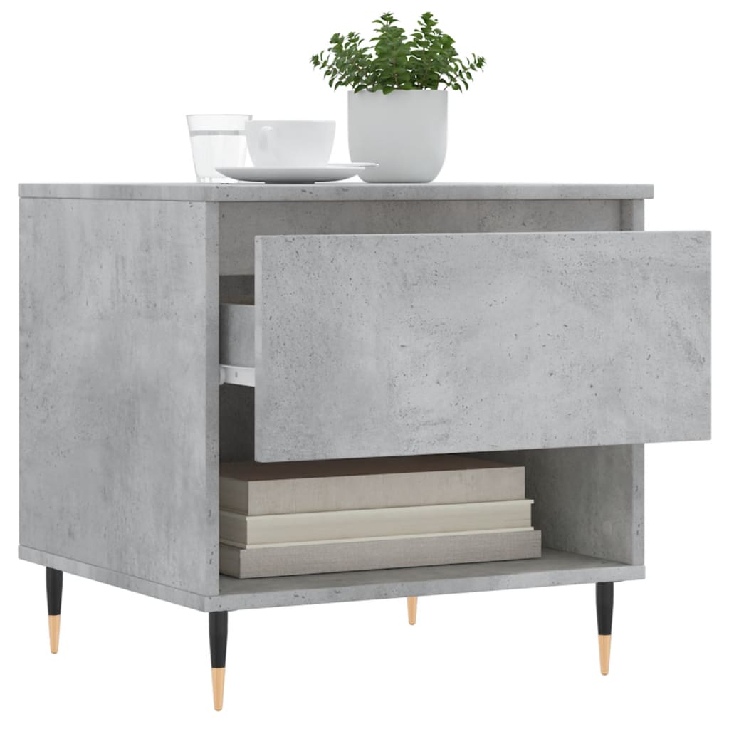 vidaXL Tables basses 2 pcs Gris béton 50x46x50 cm Bois d'ingénierie