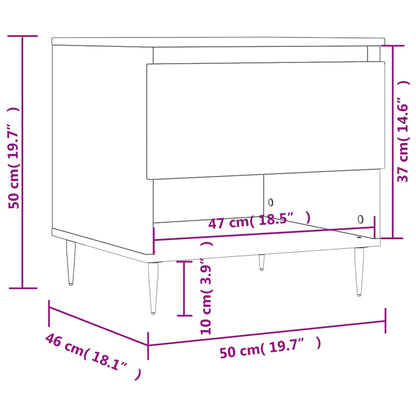 vidaXL Couchtische 2 Stk. Grau Sonoma 50x46x50 cm Holzwerkstoff