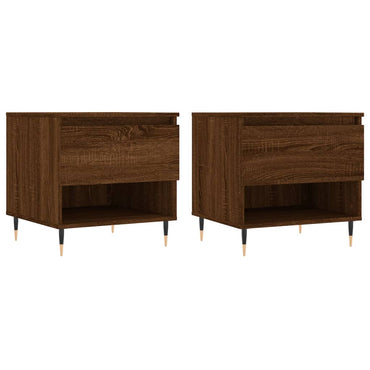 vidaXL Tables basses 2 pcs marron aspect chêne 50x46x50 cm bois d'ingénierie