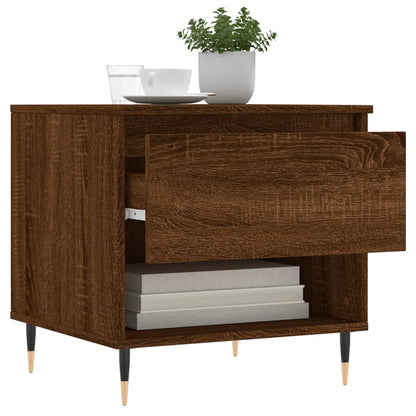 vidaXL Tables basses 2 pcs marron aspect chêne 50x46x50 cm bois d'ingénierie