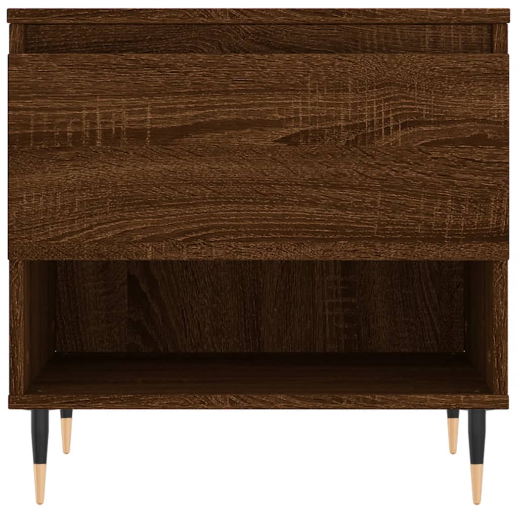 vidaXL Tables basses 2 pcs marron aspect chêne 50x46x50 cm bois d'ingénierie