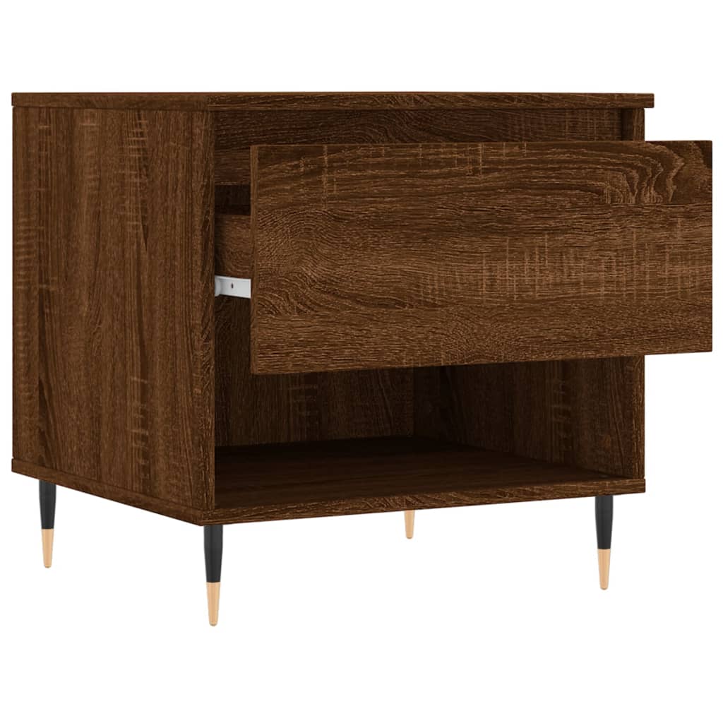 vidaXL Tables basses 2 pcs marron aspect chêne 50x46x50 cm bois d'ingénierie