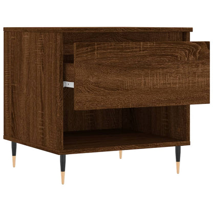 vidaXL Tables basses 2 pcs marron aspect chêne 50x46x50 cm bois d'ingénierie