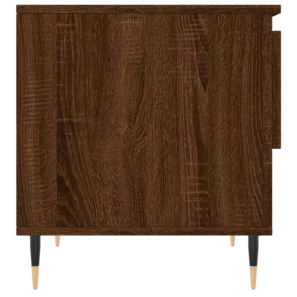 vidaXL Tables basses 2 pcs marron aspect chêne 50x46x50 cm bois d'ingénierie