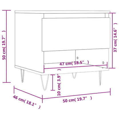 vidaXL Couchtische 2 Stk. Weiß 50x46x50 cm Holzwerkstoff