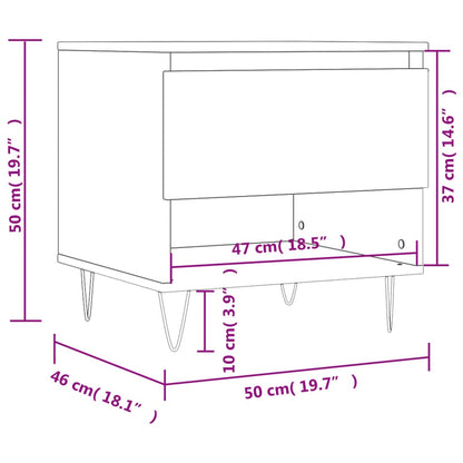 vidaXL Couchtische 2 Stk. Schwarz 50x46x50 cm Holzwerkstoff