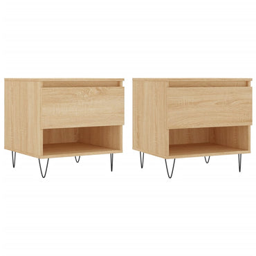 vidaXL Couchtische 2 Stk. Sonoma-Eiche 50x46x50 cm Holzwerkstoff