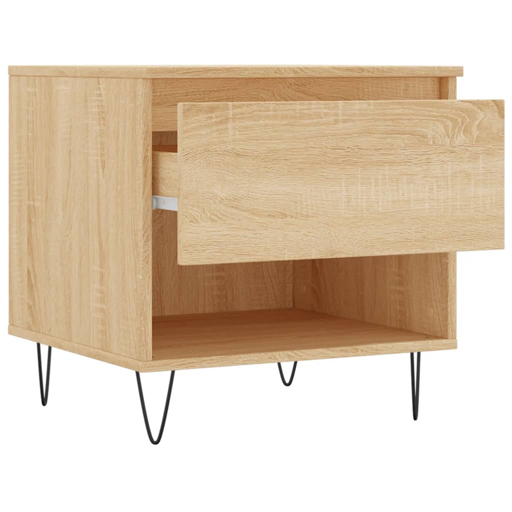 vidaXL Couchtische 2 Stk. Sonoma-Eiche 50x46x50 cm Holzwerkstoff