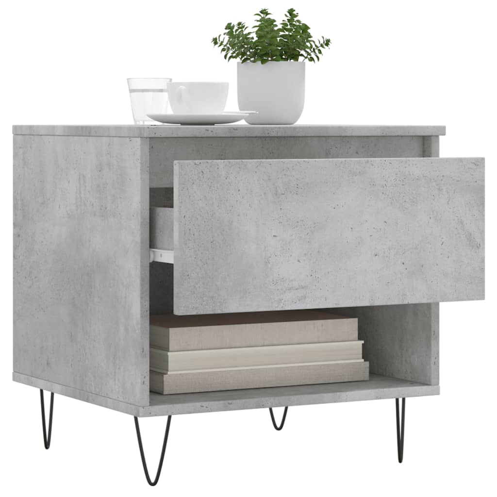 vidaXL Couchtische 2 Stk. Betongrau 50x46x50 cm Holzwerkstoff