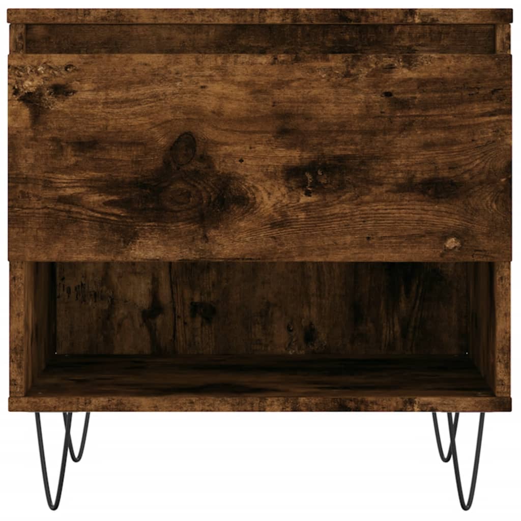 vidaXL Couchtisch Räuchereiche 50x46x50 cm Holzwerkstoff
