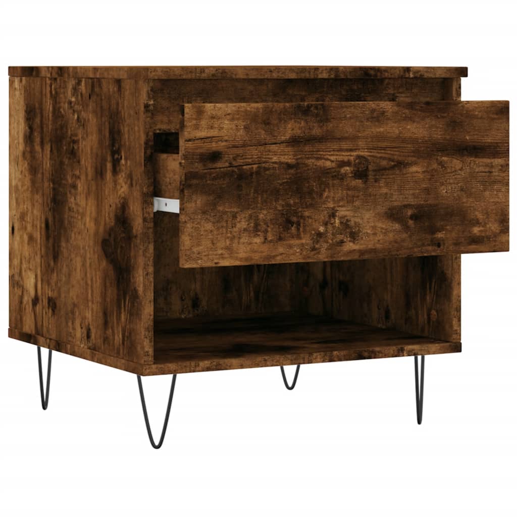 vidaXL Couchtisch Räuchereiche 50x46x50 cm Holzwerkstoff
