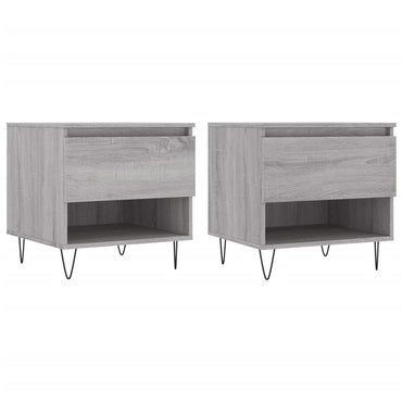 vidaXL Tables basses 2 pcs Gris Sonoma 50x46x50 cm Bois d'ingénierie