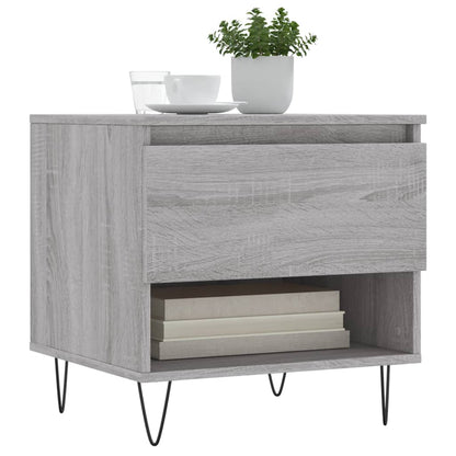 vidaXL Tables basses 2 pcs Gris Sonoma 50x46x50 cm Bois d'ingénierie