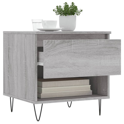 vidaXL Tables basses 2 pcs Gris Sonoma 50x46x50 cm Bois d'ingénierie
