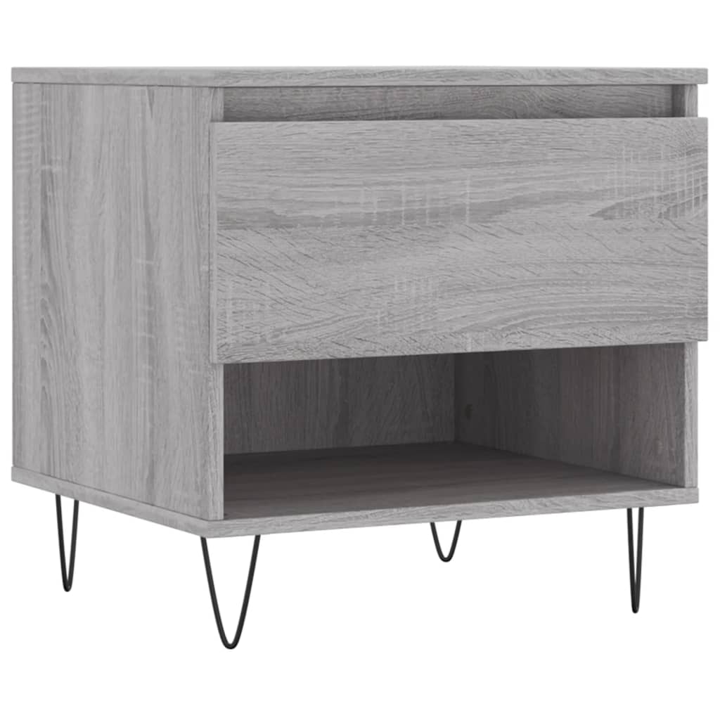 vidaXL Tables basses 2 pcs Gris Sonoma 50x46x50 cm Bois d'ingénierie