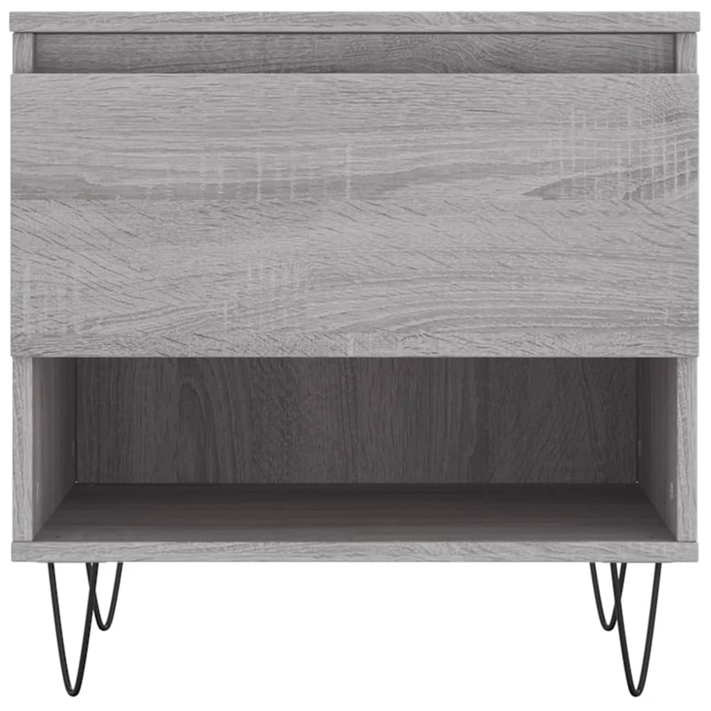 vidaXL Tables basses 2 pcs Gris Sonoma 50x46x50 cm Bois d'ingénierie