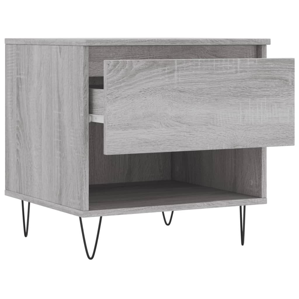 vidaXL Tables basses 2 pcs Gris Sonoma 50x46x50 cm Bois d'ingénierie