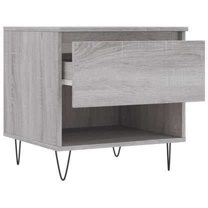 vidaXL Tables basses 2 pcs Gris Sonoma 50x46x50 cm Bois d'ingénierie