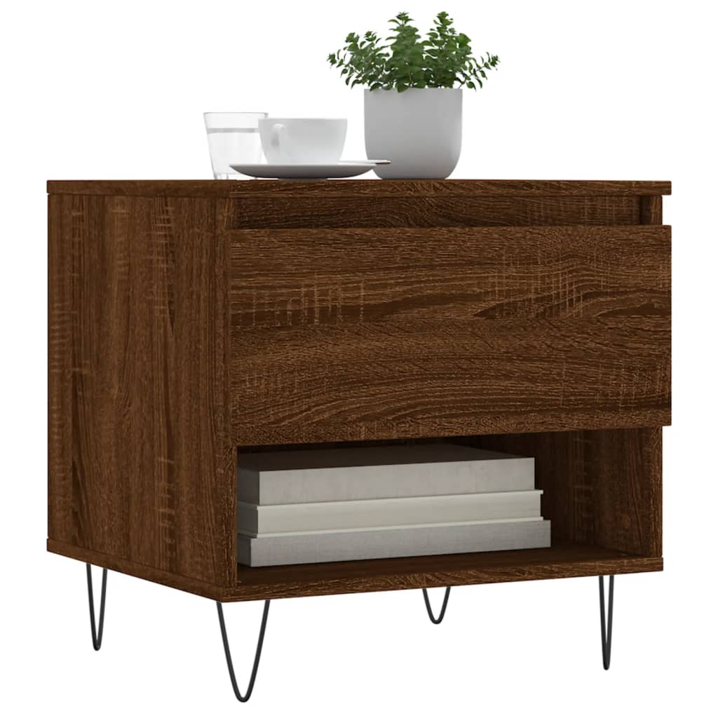 vidaXL Couchtische 2 Stk. Braun Eichen-Optik 50x46x50 cm Holzwerkstoff
