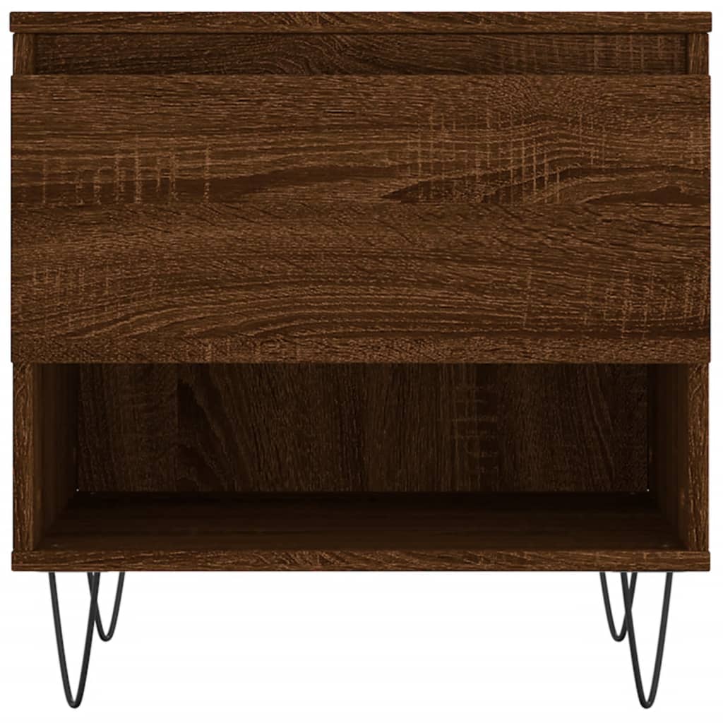 vidaXL Couchtische 2 Stk. Braun Eichen-Optik 50x46x50 cm Holzwerkstoff