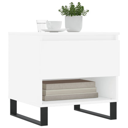 vidaXL Tables basses 2 pcs Blanc 50x46x50 cm Bois d'ingénierie