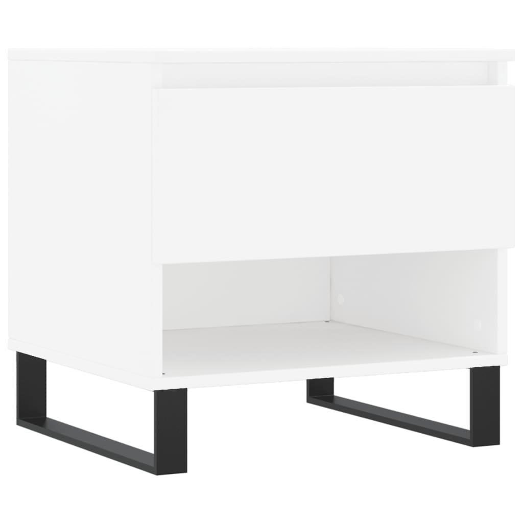 vidaXL Tables basses 2 pcs Blanc 50x46x50 cm Bois d'ingénierie