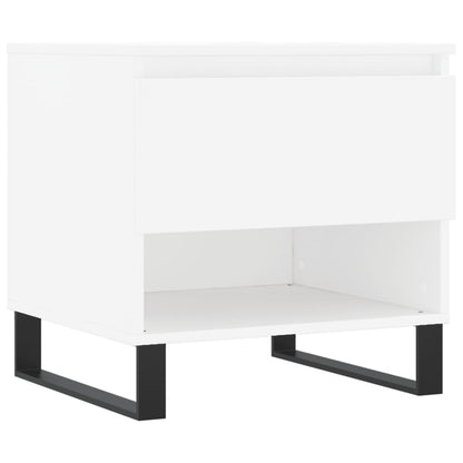 vidaXL Tables basses 2 pcs Blanc 50x46x50 cm Bois d'ingénierie