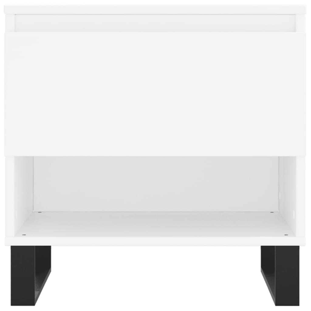 vidaXL Tables basses 2 pcs Blanc 50x46x50 cm Bois d'ingénierie