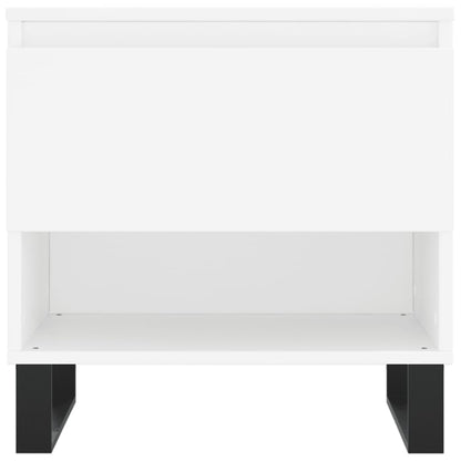 vidaXL Tables basses 2 pcs Blanc 50x46x50 cm Bois d'ingénierie