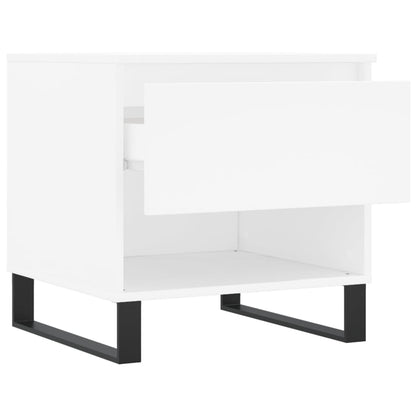 vidaXL Tables basses 2 pcs Blanc 50x46x50 cm Bois d'ingénierie
