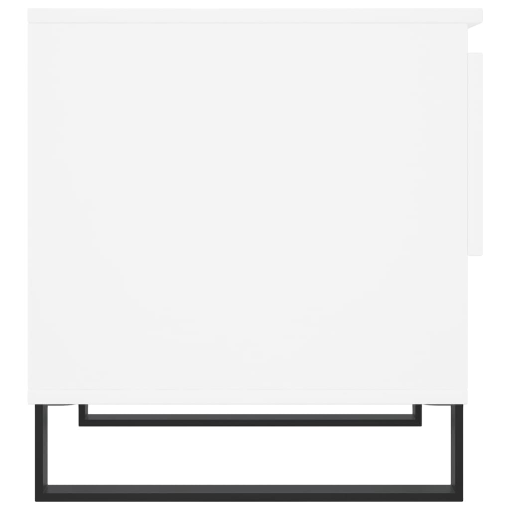 vidaXL Tables basses 2 pcs Blanc 50x46x50 cm Bois d'ingénierie