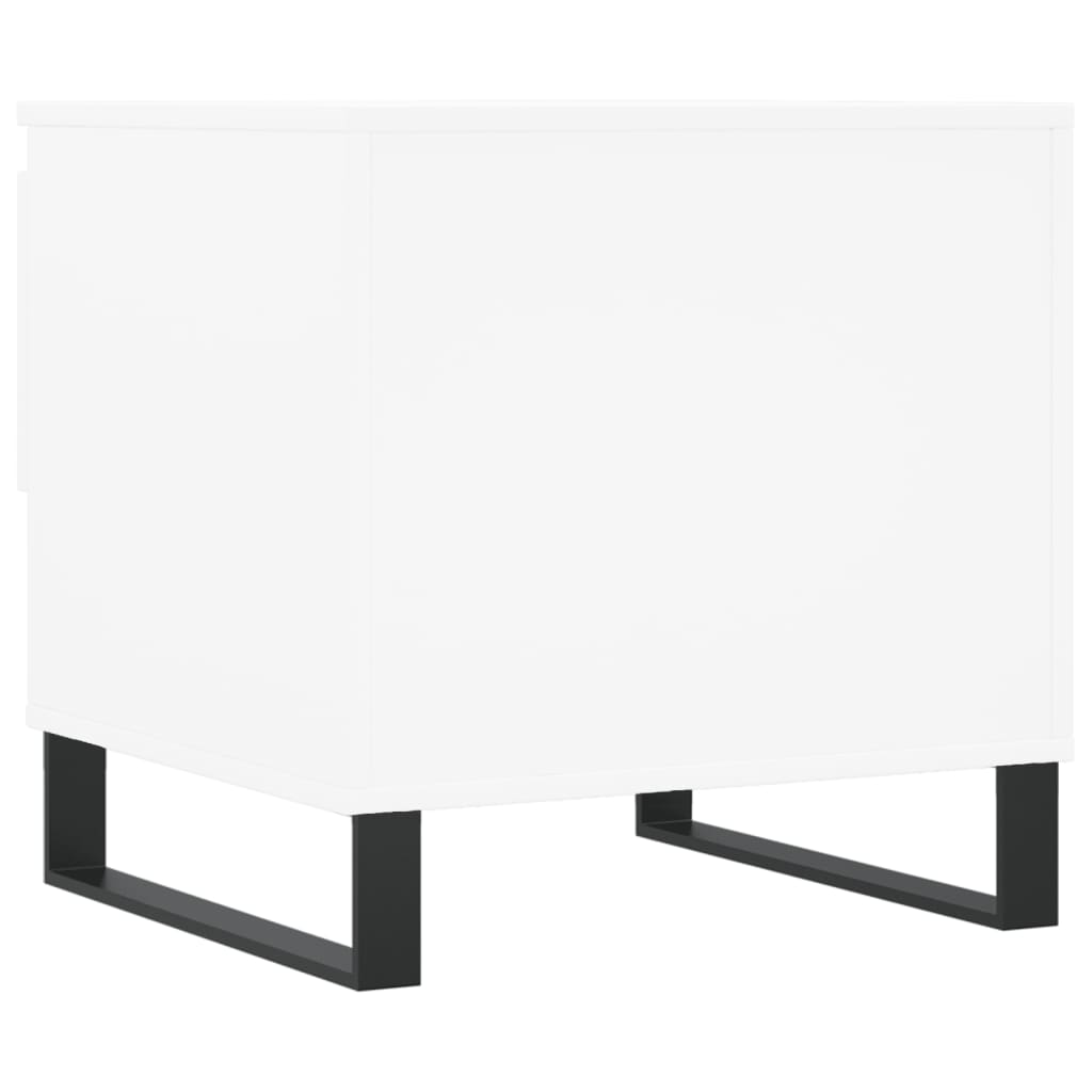vidaXL Tables basses 2 pcs Blanc 50x46x50 cm Bois d'ingénierie
