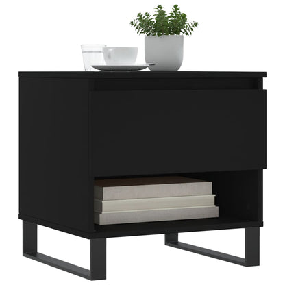 vidaXL Tables basses 2 pcs Noir 50x46x50 cm Bois d'ingénierie