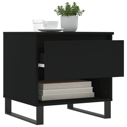 vidaXL Tables basses 2 pcs Noir 50x46x50 cm Bois d'ingénierie