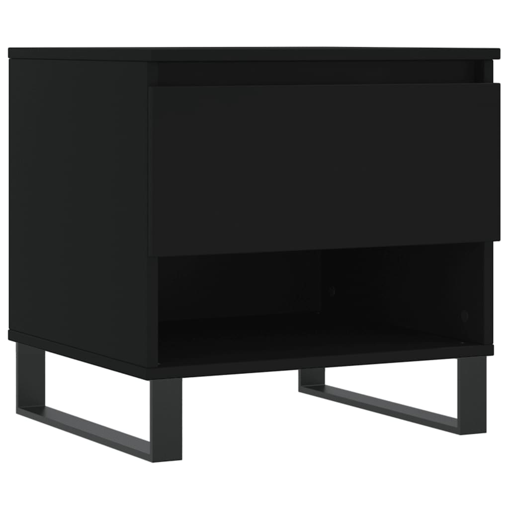 vidaXL Tables basses 2 pcs Noir 50x46x50 cm Bois d'ingénierie
