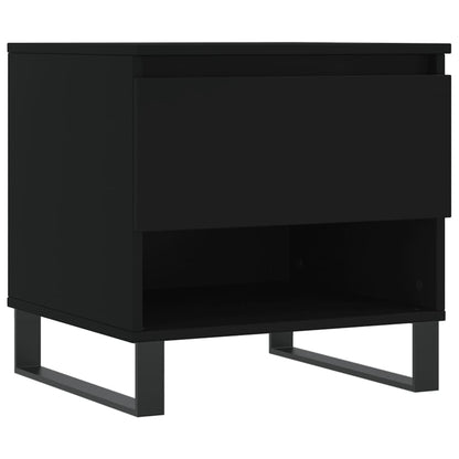 vidaXL Tables basses 2 pcs Noir 50x46x50 cm Bois d'ingénierie