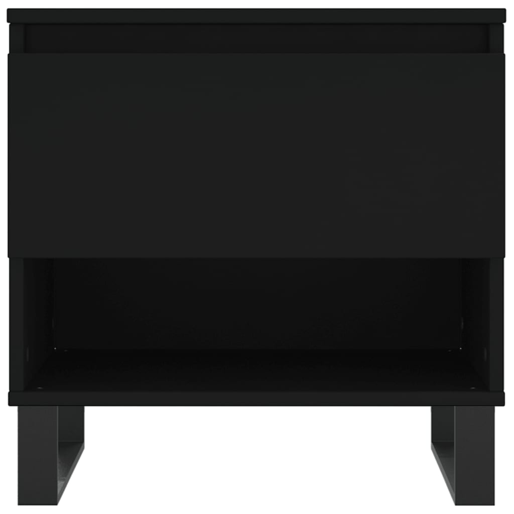 vidaXL Tables basses 2 pcs Noir 50x46x50 cm Bois d'ingénierie