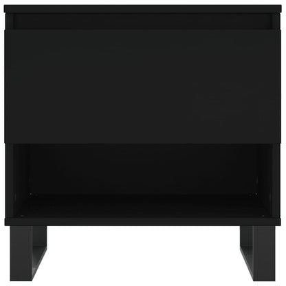 vidaXL Tables basses 2 pcs Noir 50x46x50 cm Bois d'ingénierie