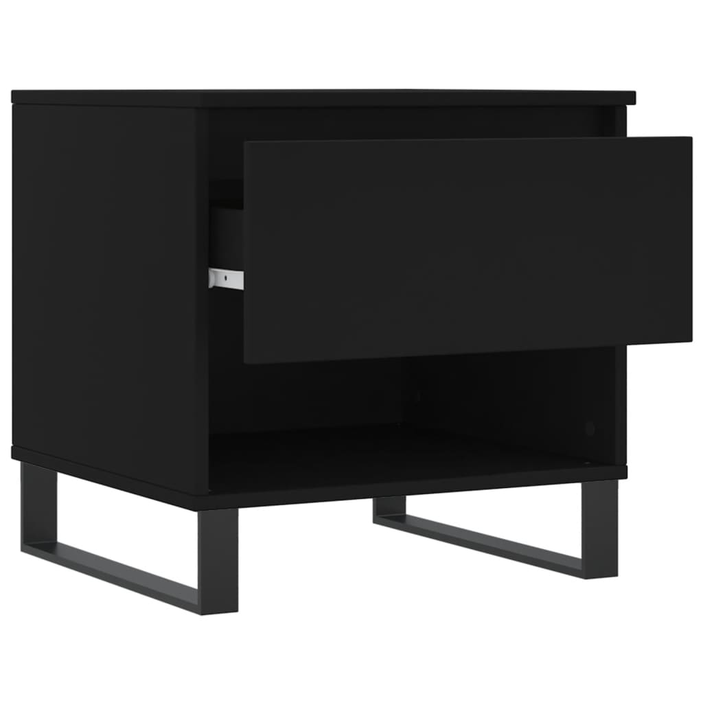 vidaXL Tables basses 2 pcs Noir 50x46x50 cm Bois d'ingénierie