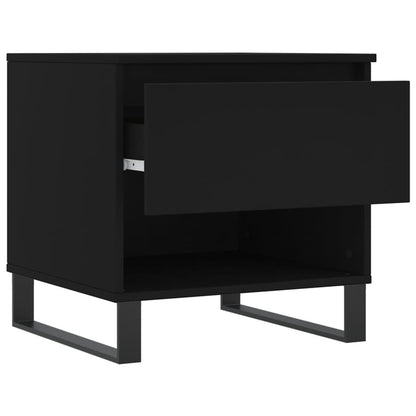 vidaXL Tables basses 2 pcs Noir 50x46x50 cm Bois d'ingénierie