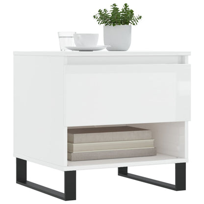 vidaXL Couchtisch Hochglanz-Weiß 50x46x50 cm Holzwerkstoff