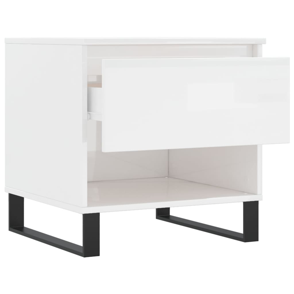 vidaXL Couchtisch Hochglanz-Weiß 50x46x50 cm Holzwerkstoff