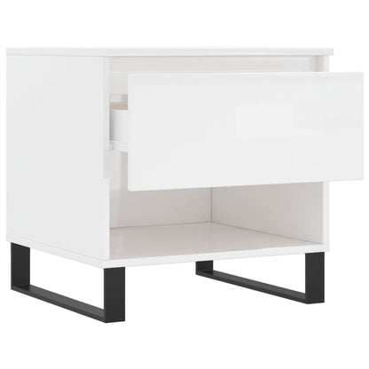 vidaXL Couchtisch Hochglanz-Weiß 50x46x50 cm Holzwerkstoff